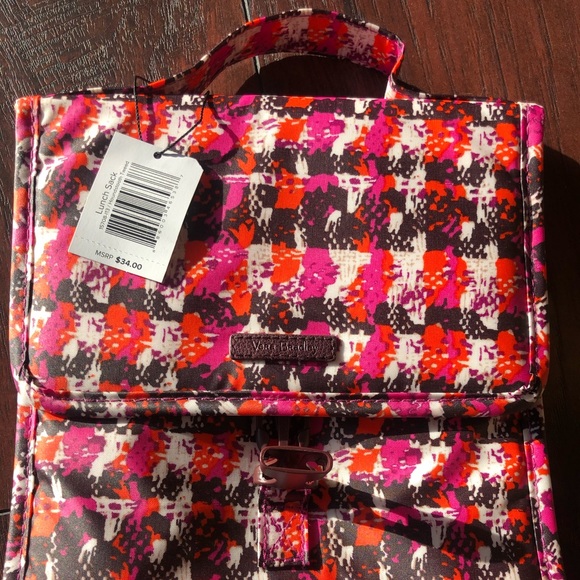 Vera Bradley Houndstooth Tweed Lunch Sack - Picture 1 of 8